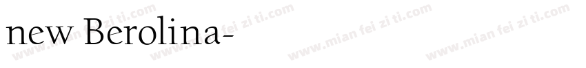 new Berolina字体转换